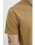 Solid tricou din bumbac culoarea verde cu imprimeu - Pled.ro