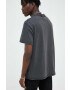 Solid tricou din bumbac culoarea gri neted - Pled.ro