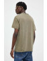 Solid tricou din bumbac culoarea verde neted - Pled.ro