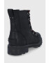 Sorel cizme de piele LENNOX femei culoarea negru cu toc plat - Pled.ro