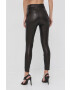 Spanx Leggins modulari Leather-Like Ankle Skinny femei culoarea maro material neted - Pled.ro