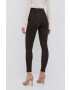 Spanx Pantaloni femei culoarea maro material neted - Pled.ro