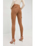 Spanx pantaloni shapewear Stretch Twill Ankle Cargo femei culoarea gri mulata high waist - Pled.ro