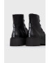 Steve Madden Bocanci de piele femei culoarea negru cu platformă - Pled.ro