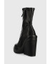 Steve Madden botine All Out femei culoarea negru cu toc drept - Pled.ro