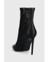 Steve Madden botine Vanya femei culoarea negru cu toc cui - Pled.ro