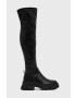 Steve Madden cizme Riveredge femei culoarea negru cu platforma - Pled.ro