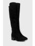 Steve Madden cizme Graphite femei culoarea negru cu toc drept - Pled.ro