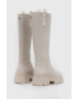 Steve Madden cizme Lodge femei culoarea bej cu platforma - Pled.ro