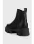 Steve Madden ghete chelsea de piele Mixture femei culoarea negru cu toc plat - Pled.ro