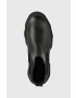 Steve Madden ghete chelsea de piele Mixture femei culoarea negru cu toc plat - Pled.ro