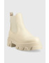 Steve Madden ghete chelsea de piele Mixture femei culoarea bej cu platforma - Pled.ro