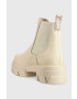 Steve Madden ghete chelsea de piele Mixture femei culoarea bej cu platforma - Pled.ro