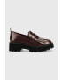 Steve Madden mocasini Marleigh femei culoarea bordo cu platforma - Pled.ro