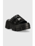 Steve Madden papuci Activator femei culoarea negru cu platforma SM11002460 - Pled.ro