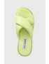 Steve Madden papuci Broadcast femei culoarea verde cu platforma SM11002374 - Pled.ro