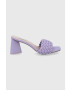 Steve Madden papuci Monte Carlo femei culoarea violet cu toc drept - Pled.ro