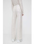 Stine Goya pantaloni femei culoarea bej lat high waist - Pled.ro