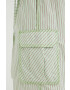 Stine Goya pantaloni scurti din bumbac Leon culoarea verde modelator high waist - Pled.ro