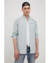 Superdry camasa din bumbac barbati culoarea galben cu guler button-down regular - Pled.ro