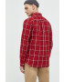 Superdry camasa din bumbac barbati culoarea roz cu guler button-down regular - Pled.ro