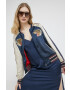 Superdry geaca bomber femei culoarea albastru marin de tranzitie oversize - Pled.ro