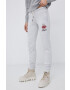 Superdry Pantaloni femei culoarea roz melanj - Pled.ro