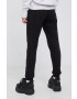 Superdry Pantaloni femei culoarea negru material neted - Pled.ro