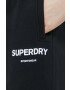 Superdry pantaloni de trening din bumbac culoarea negru cu imprimeu - Pled.ro