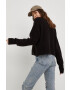 Superdry pulover din amestec de lana femei culoarea negru light cu turtleneck - Pled.ro