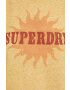 Superdry tricou femei culoarea galben - Pled.ro