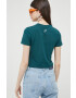 Superdry tricou femei culoarea verde - Pled.ro