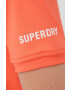 Superdry tricou femei culoarea portocaliu cu turtleneck - Pled.ro