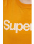 Superdry Tricou din bumbac culoarea portocaliu - Pled.ro