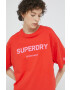 Superdry tricou din bumbac culoarea rosu - Pled.ro