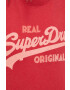 Superdry tricou din bumbac culoarea rosu - Pled.ro