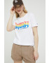 Superdry tricou din bumbac culoarea alb - Pled.ro