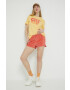 Superdry tricou din bumbac culoarea galben - Pled.ro