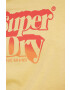 Superdry tricou din bumbac culoarea galben - Pled.ro