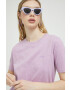 Superdry tricou din bumbac culoarea violet - Pled.ro