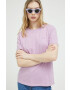 Superdry tricou din bumbac culoarea violet - Pled.ro