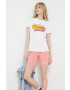 Superdry tricou din bumbac culoarea alb - Pled.ro