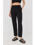 The Kooples pantaloni femei culoarea negru lat high waist - Pled.ro