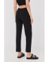 The Kooples pantaloni femei culoarea negru lat high waist - Pled.ro