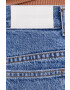 The Kooples Pantaloni scurți jeans femei material neted high waist - Pled.ro