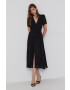 The Kooples Rochie culoarea negru midi model drept - Pled.ro