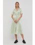 The Kooples Rochie culoarea verde midi evazata - Pled.ro