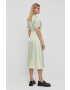 The Kooples Rochie culoarea verde midi evazata - Pled.ro