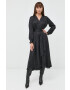 The Kooples rochie culoarea negru maxi evazati - Pled.ro