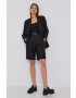 The Kooples Sacou culoarea negru un singur rand de nasturi material neted - Pled.ro